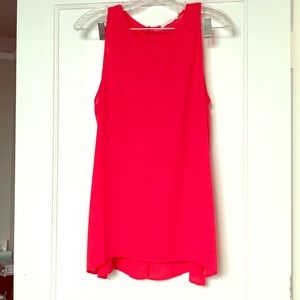 Red Lush High Neck Tank Top